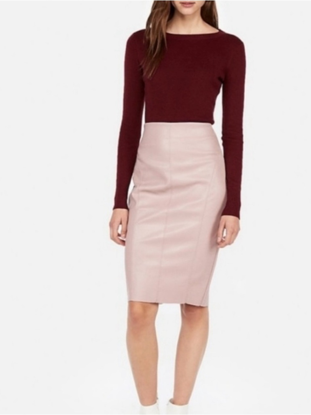 Express Blush Pink Pencil Skirt
